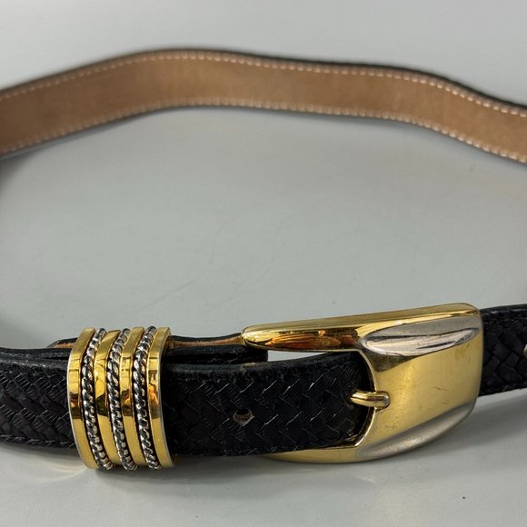 Simon Genuine Black Leather Belt, Size M main image 11